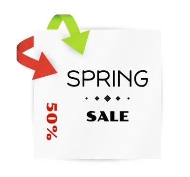 Spring sale card vector background Stock Illustration