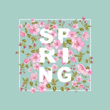 Spring sale concept Stock Illustration