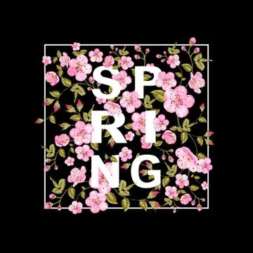 Spring sale concept Stock Illustration