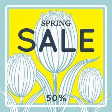 Spring sale design Stock Illustration