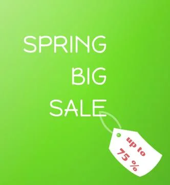 Spring sale green gradient vector background Stock Illustration