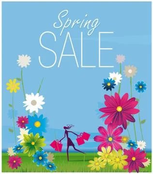 Spring Sale 库存插图