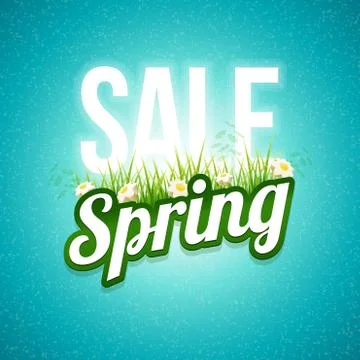 Spring Sale Poster design Stock Illustration