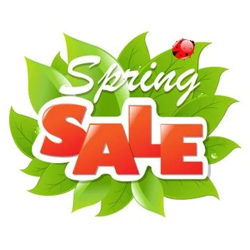 Spring sale poster Stock Illustration