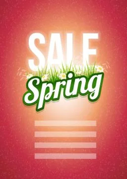 Spring Sale Poster Stock Illustration