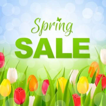Spring Sale Poster Stock Illustration