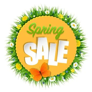 Spring Sale Poster Stock Illustration