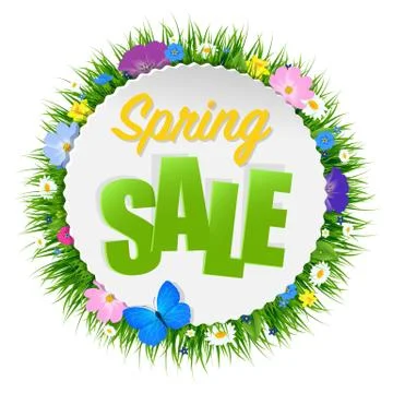 Spring Sale Poster Stock Illustration