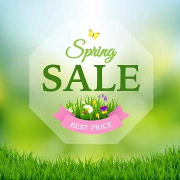 Spring Sale Poster Stock Illustration