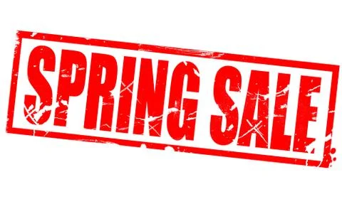 Spring sale in red frame Stock Illustration