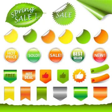 Spring Sale Set Stock Illustration