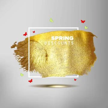 Spring sale off sign Stock Illustration