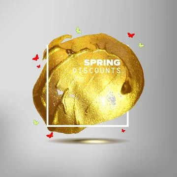 Spring sale off sign Stock Illustration