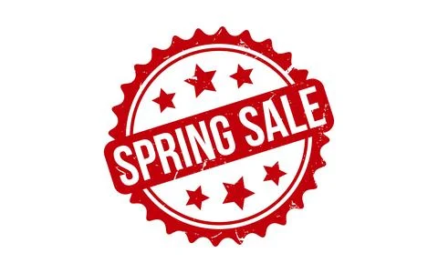 Spring Sale Stamp. Red Spring Sale Rubber grunge Stamp Stock Illustration
