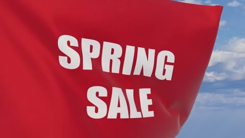 Spring sale text banner Stock Footage 331536705
