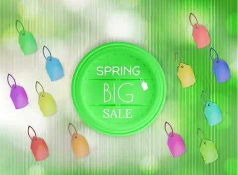 Spring sale vector background Stock Illustration