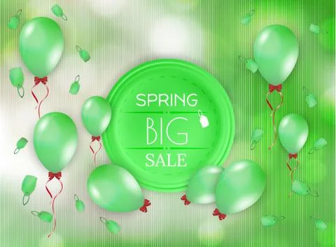 Spring sale vector background Stock Illustration