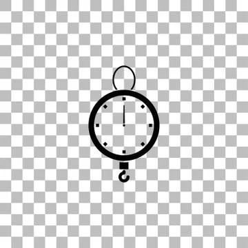 Spring scale icon flat Stock Illustration