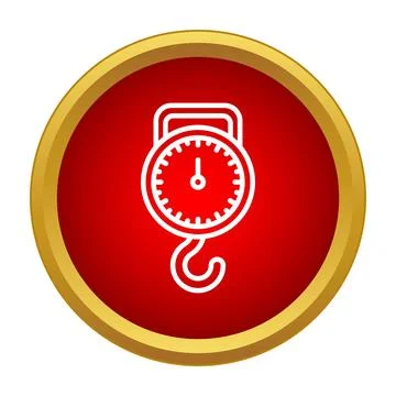 Spring scale icon presenting weight measurement concept Stock Illustration