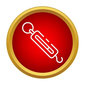 Spring scale icon for weighing and measuring tools Stock Illustration