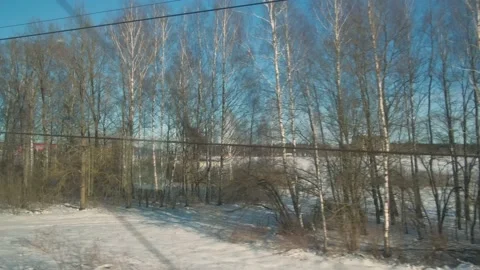 Spring scenery from the train window 库存影片 171866391