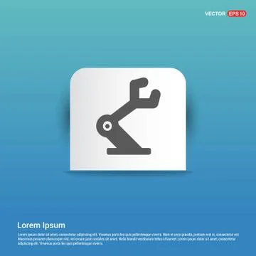 Spring screwdriver icon - Blue Sticker button Stock Illustration