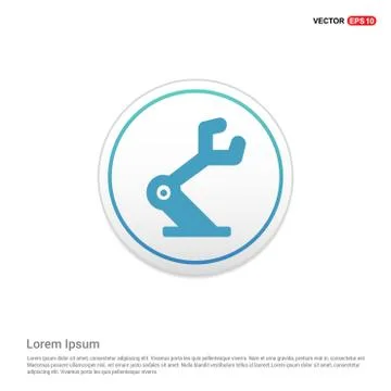 Spring screwdriver icon - white circle button Stock Illustration