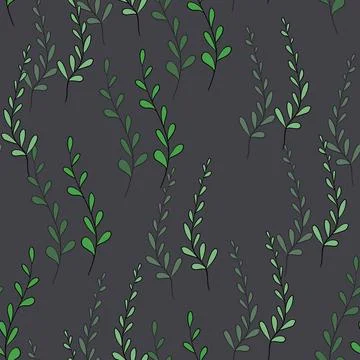 Spring seamless color pattern with sprigs. Vector stock illustration for fabric Stock Illustration