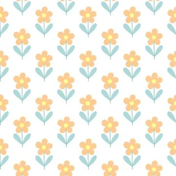 Spring seamless pattern with flowers Illustrazione stock