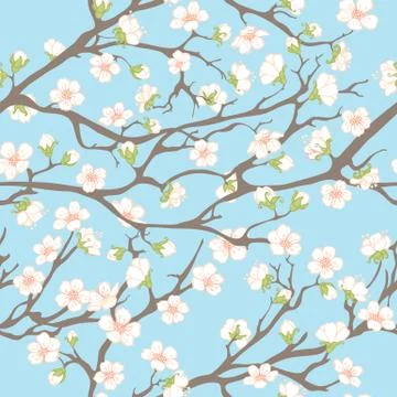 Spring seamless pattern. Stock Illustration