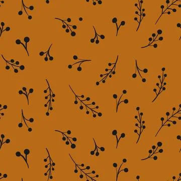 Spring seamless pattern with sprigs. Vector stock illustration for fabric Illustrazione stock