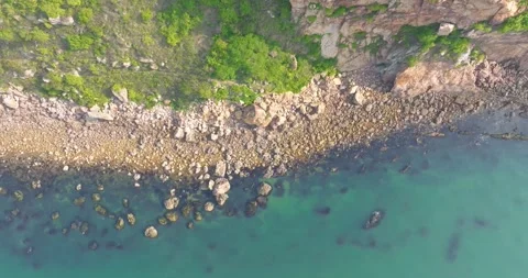 Spring seaside scenery of Binhai Road in Dalian, Liaoning province, China Stock-Footage 241405813