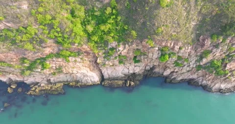 Spring seaside scenery of Binhai Road in Dalian, Liaoning province, China Stock Footage 241405920