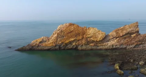 Spring seaside scenery of Binhai Road in Dalian, Liaoning province, China Stock-Footage 241406116