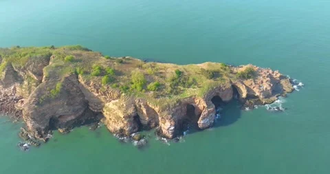 Spring seaside scenery of Binhai Road in Dalian, Liaoning province, China Stock Footage 241408888