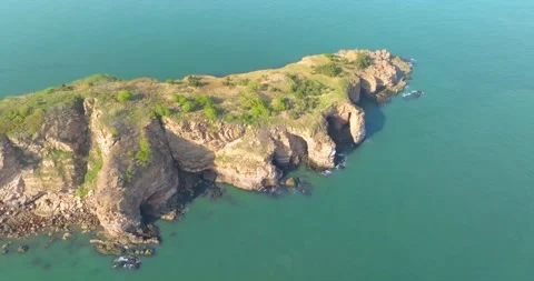 Spring seaside scenery of Binhai Road in Dalian, Liaoning province, China Stock Footage 241408924