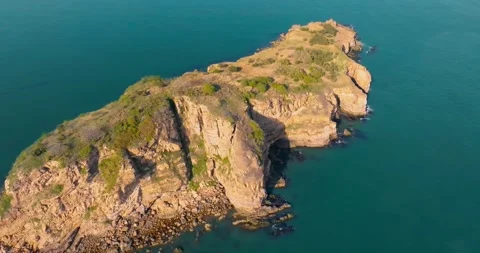 Spring seaside scenery of Binhai Road in Dalian, Liaoning province, China Stock Footage 241409003