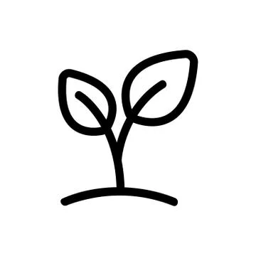 Spring seedling icon vector. Isolated contour symbol illustration Illustration