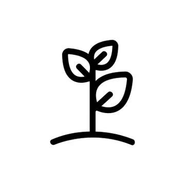 Spring seedling icon vector. Isolated contour symbol illustration Illustration