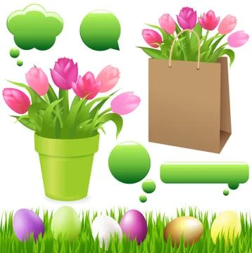 Spring set Stock Illustration