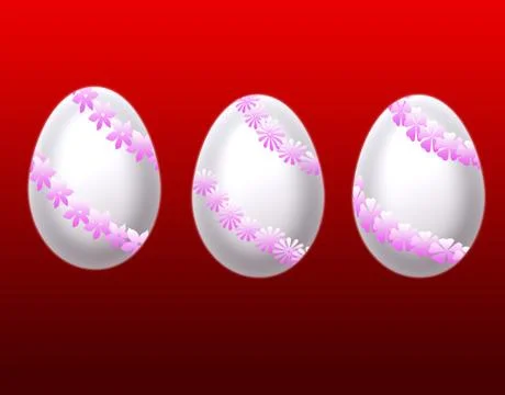 Spring Silver Easter Eggs Illustrazione stock