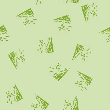 Spring skiing spring glyph vector seamless pattern Stock Illustration