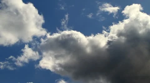 Spring sky with beautiful clouds. time Lapse. Stock Footage 10839972