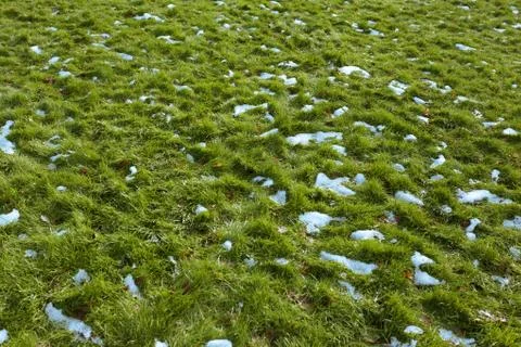 Spring, Snow melting Stock Photos