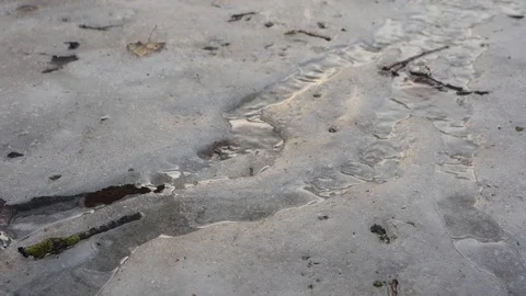 In the spring snow melts and streams flow Stock Footage 103120619