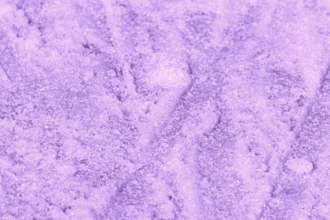 Spring snow texture close-up. Natural background magenta color toned Stock Photos