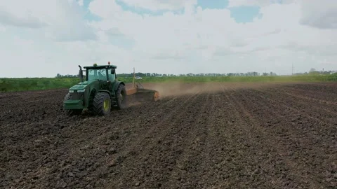 Spring Soil Preparation for Rice Sowing. Stock Footage 223766190