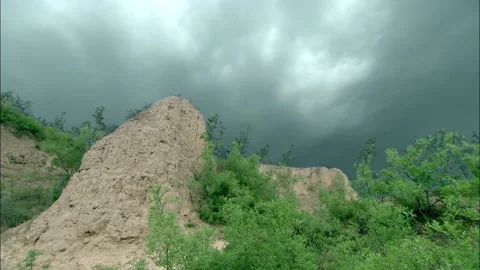 Spring soil slope Stock Footage 235276867