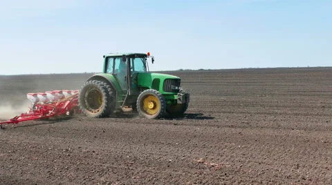 Spring Sowing of Sugar Beet Stock Footage 62341174