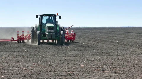 Spring Sowing of Sugar Beet Stock Footage 62680594